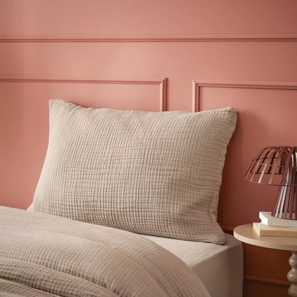 Katoenen viervoudige gaas kussensloop (50 x 70 cm) Victoria x Ga�a Touw