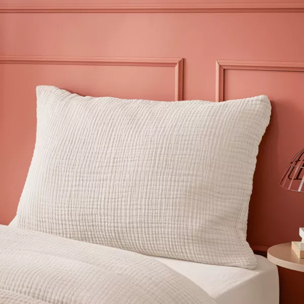 Federa quadrupla garza di cotone (50 x 80 cm) Victoria x Ga�a Beige Pampa
