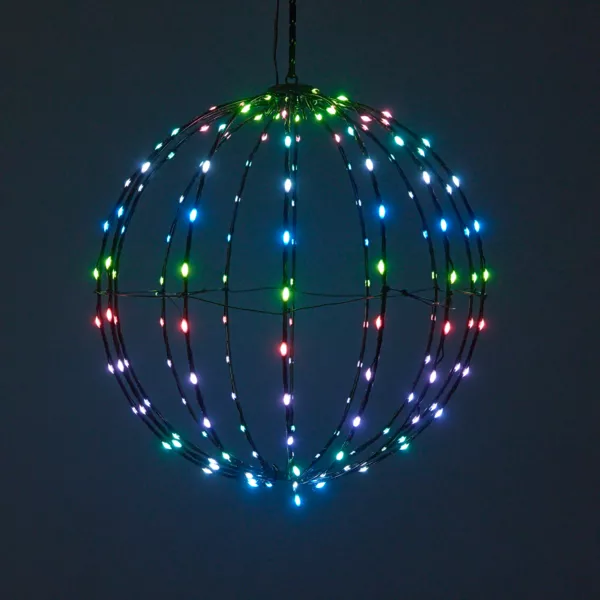 Ballon lumineux Digital 168 LED (D40 cm) Pliable Multicolore