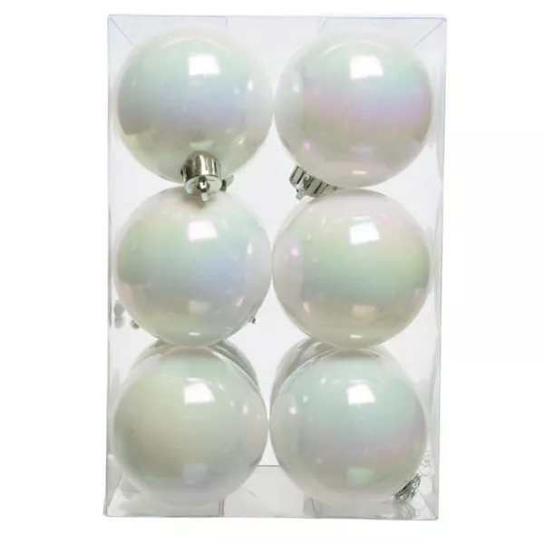Confezione di 12 palline di Natale (D60 mm) Alpine Bianco perlato