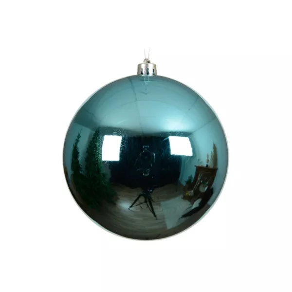 Boule de No�l (D140 mm) Alpine Bleu p�tillant