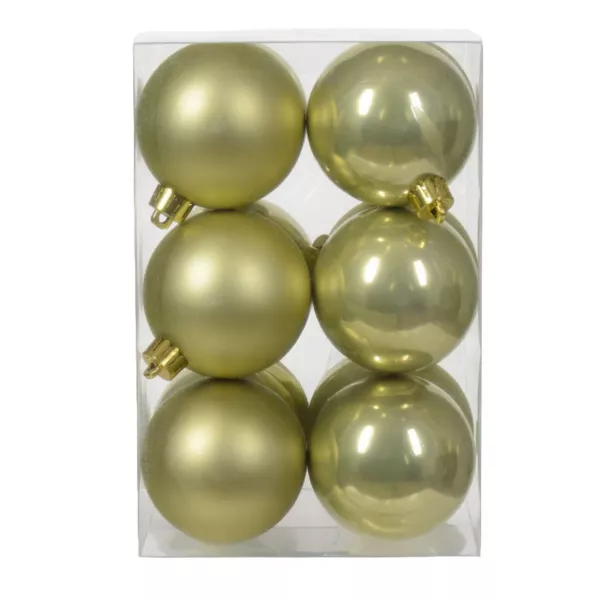 Confezione di 12 palline di Natale (D60 mm) Alpine Pistacchio