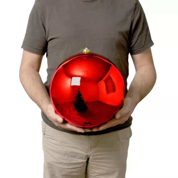 Weihnachtskugel (D250 mm) New Alpine Rot