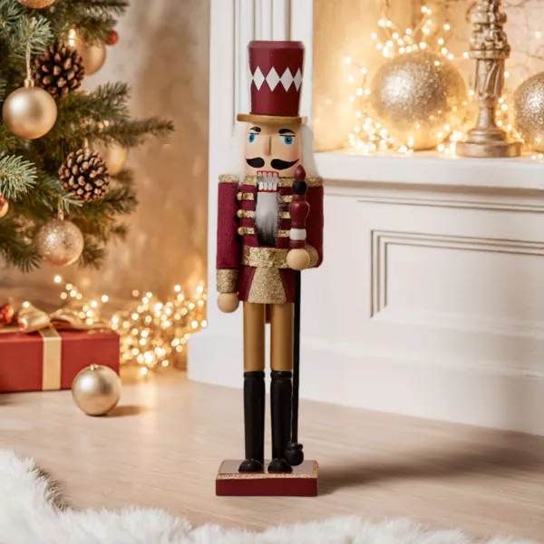 Soldado Cascanueces de madera (H38 cm) Edouard Imperial Tinto