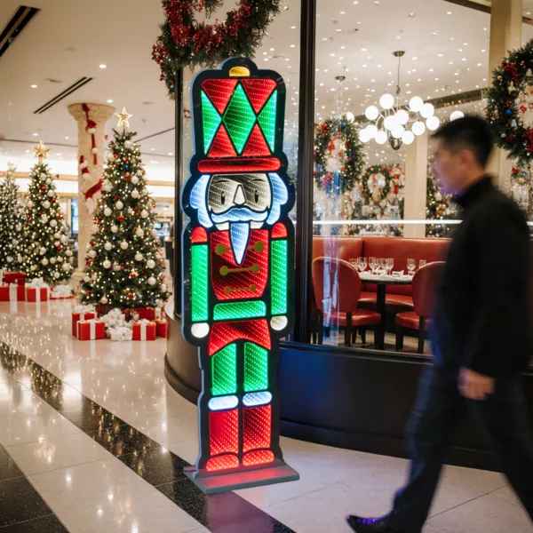 Luminoso Schiaccianoci 624 LED (H120 cm) Infinity Bianco freddo/Multicolore