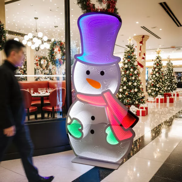 Mu�eco de nieve luminoso Gigante 735 LED (H180 cm) Infinity Multicolor