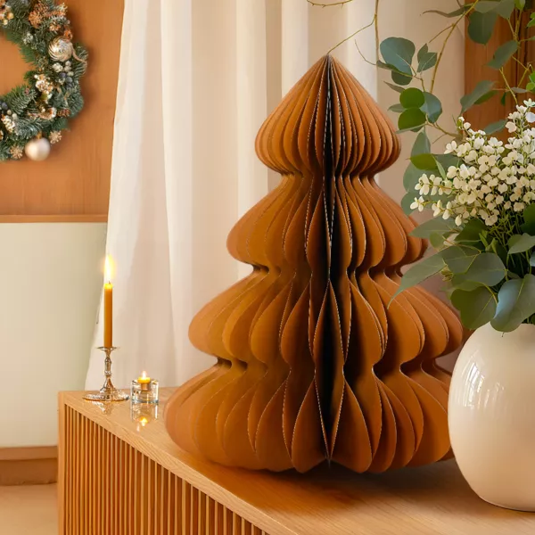 �rbol de papel para colocar (H60 cm) Cierre Magn�tico Marr�n caf�