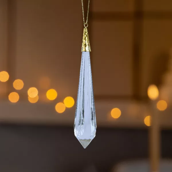 Suspension pr�cieuse (H11 cm) Stalactite diamant Transparent