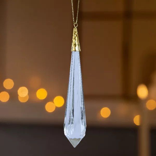 Weihnachtsanh�nger (H19 cm) Kostbarer Stalaktit Transparent