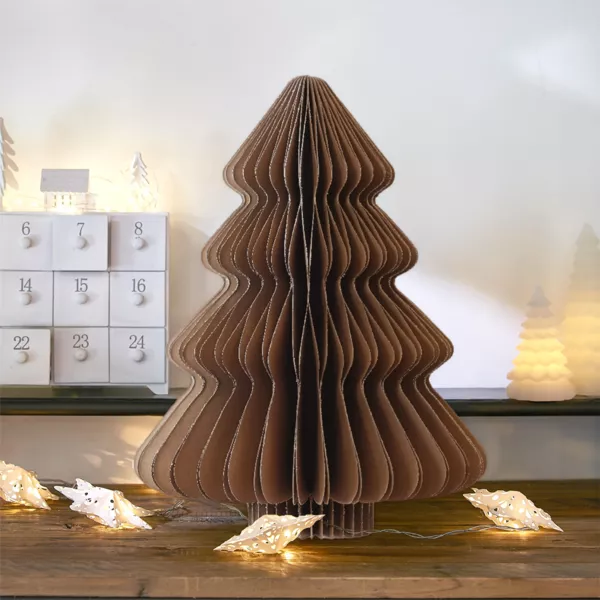 Sapin papier � suspendre (H40 cm) Fermeture Magn�tique Brun