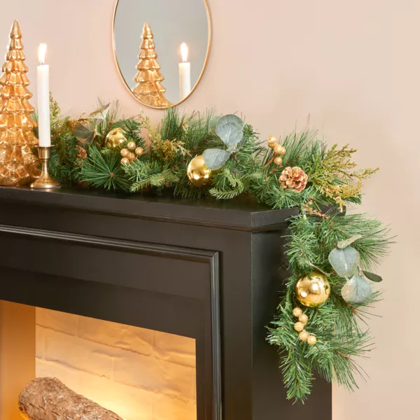 Kerstboom slinger (200 cm) Eucalyptus bladeren Groen