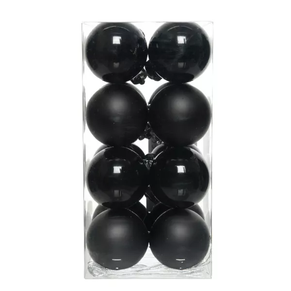 Lot de 16 boules de No�l (D40 mm) Aravis Noir