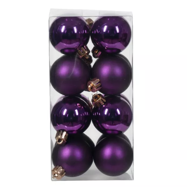 Lot de 16 boules de No�l (D40 mm) Aravis Figue