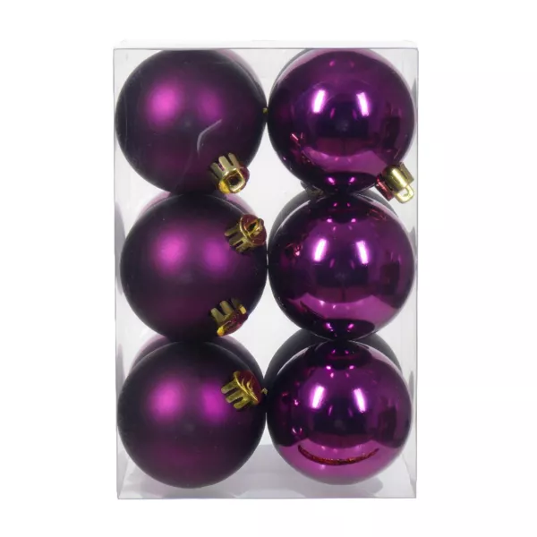 Set van 12 kerstballen (D60 mm) Aravis Vijg