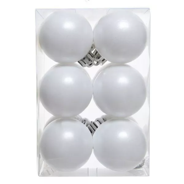 Set di 12 palline di Natale (D60 mm) Aravis Bianco
