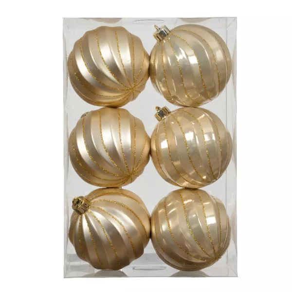Set di 6 palline di Natale (D80 mm) Glam chic Perla