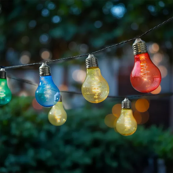 Lichtsnoer op zonne-energie Flashing 4,5 m - Meerkleurig 50 LED