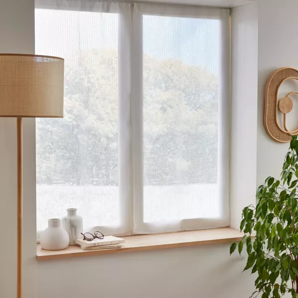 Coppia di tende a occhielli (60 x 120 cm) Arthur Bianco