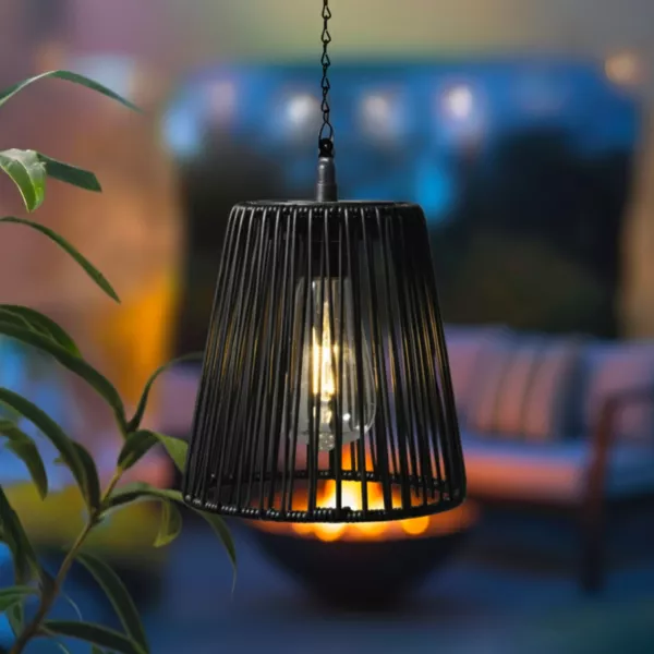 Solar-LED-Gartenh�ngeleuchte (H58 cm) Midtown Schwarz