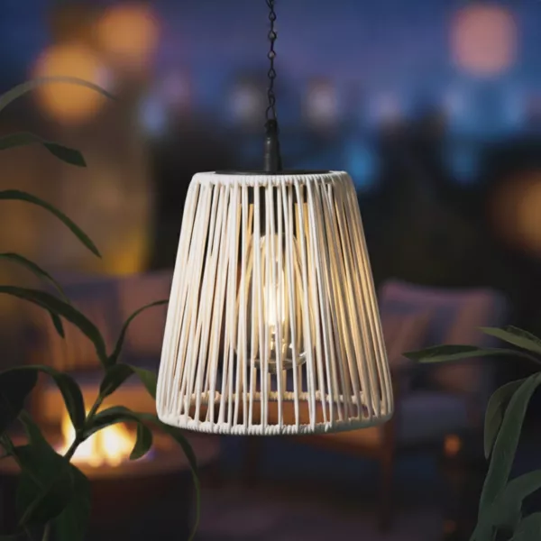 Zonne-energie LED tuinhanglamp (H58 cm) Midtown Wit en warm wit