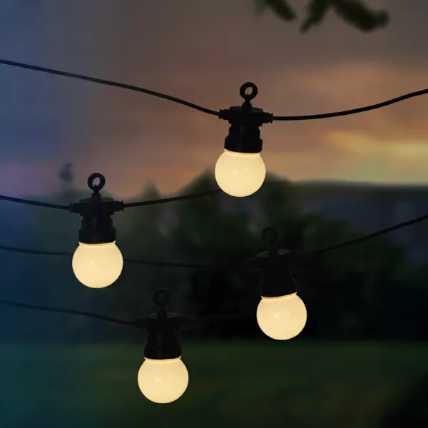 Zonne-energie tuin lichtslinger 10 LED (4,5 m) Zomerse guinguette Warm wit