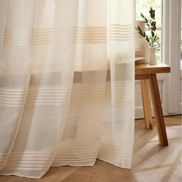 Visillo con ojales (140 x 240 cm) No� Beige