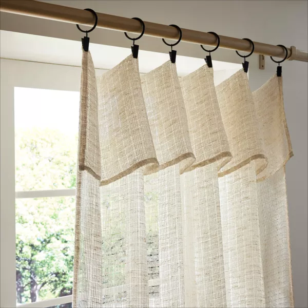 Rideau ajustable (140 x max 300 cm) Luis Beige