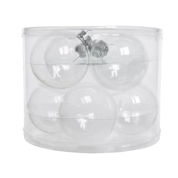 Set von 8 Weihnachtskugeln aus Glas (D70 mm) Glass Transparent Schillernd