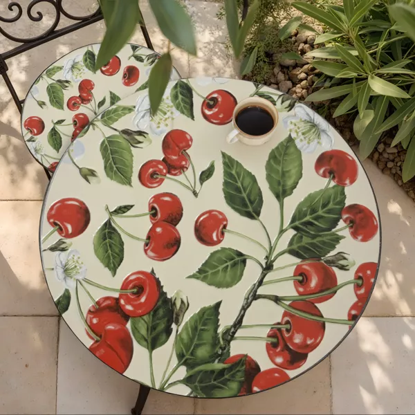 Runder klappbarer Bistrotisch in Mosaik (D58 cm) München Rot