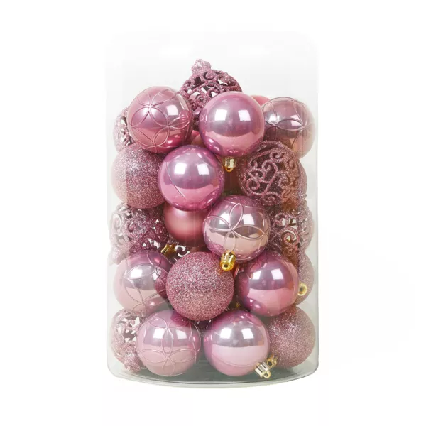 Set di 35 palline di Natale (D60 mm) Aravis Rosa antico