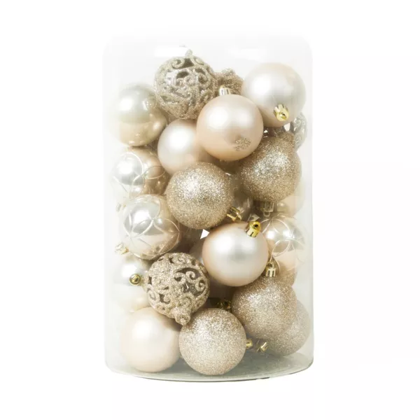 Set di 35 palline di Natale (D60 mm) Aravis mix Perla