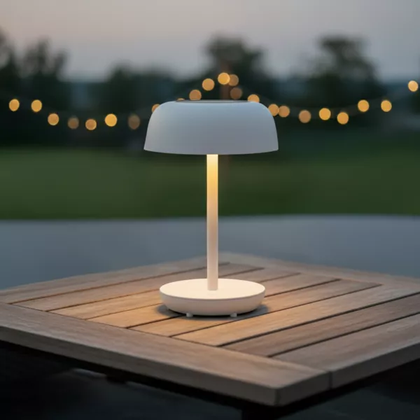 Lampe de table solaire LED (H29 cm) Singapour Blanc