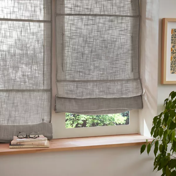Foldestofgardin med stanggennemføring (45 x 180 cm) Robin Taupe
