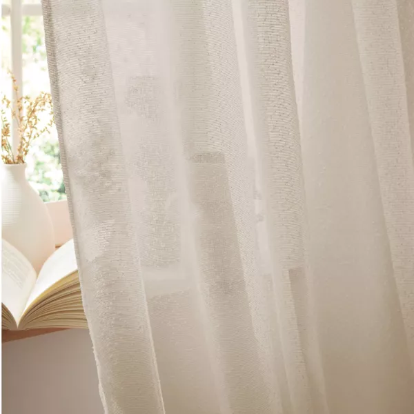 Rideau ajustable bouclette (140 x 300 cm) Eliott Beige
