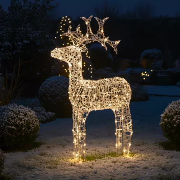 Renne lumineux souple 120 LED (H110 cm) Skoll Blanc chaud