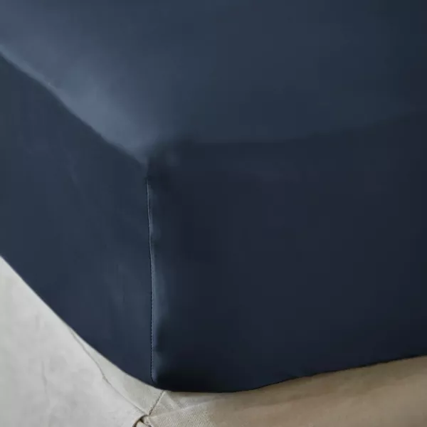 Lenzuolo sotto in raso di bamb� (200 x 200 cm) Sienna Blu notte