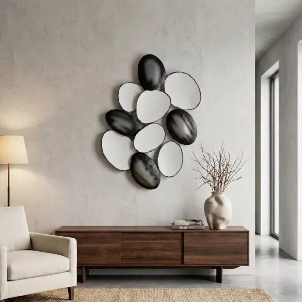D�coration murale cadre m�tal (81 cm) Ellora Noire