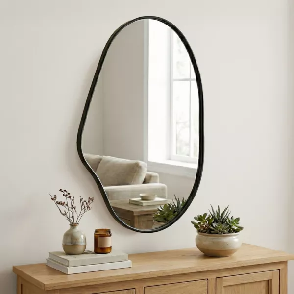 Miroir mural cadre (99 cm) Noreal Noir