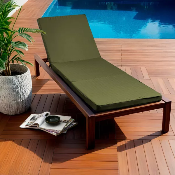 Coussin de transat d�houssable (190 x 60 cm) Sunset Vert kaki