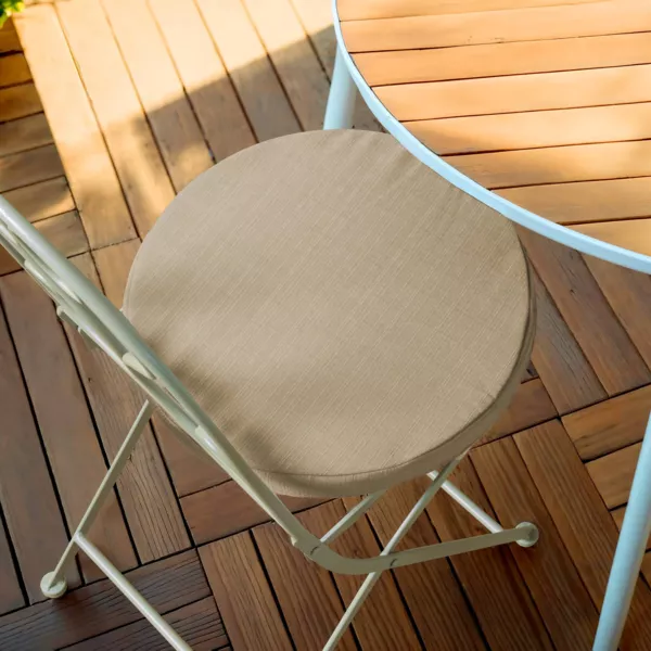 Coussin de chaise extérieur rond (40 cm) Sunset Taupe
