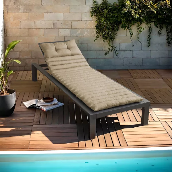 Coj�n de tumbona enrollable (180 x 60 cm) Sunset Taupe