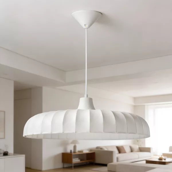 Suspension lumineuse tissu (D50 cm) Marcel Blanche