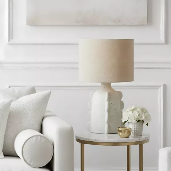 L�mpara de mesa cer�mica Oroecchio Blanco