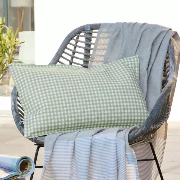 Housse de coussin ext�rieur rectangulaire (40 x 60 cm) Vickie Vert eucalyptus