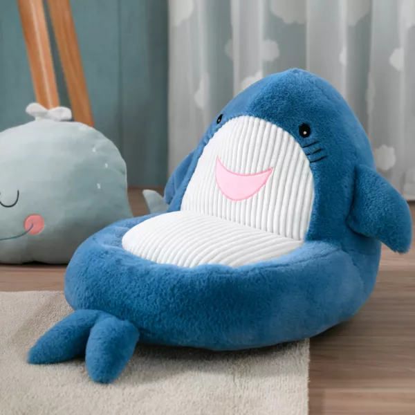 Kinderhocker (45 x 45 cm) Moby Blau