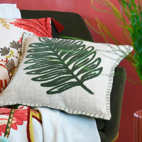 Coussin carr� coton (45 x 45 cm) Maota Vert