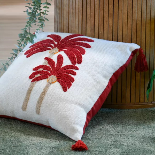 Coussin carr� coton (45 x 45 cm) Maota Terracotta