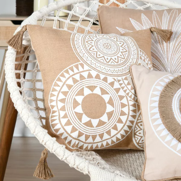 Coussin carr� jute (45 x 45 cm) Mekong Marron