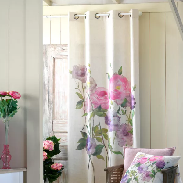 Tenda in cotone (140 x 260 cm) Rozaria Rosa