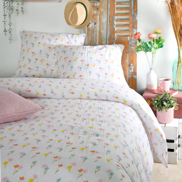 Copripiumino e due federe in doppio cotone (240 x 220 cm) Heloise Multicolore